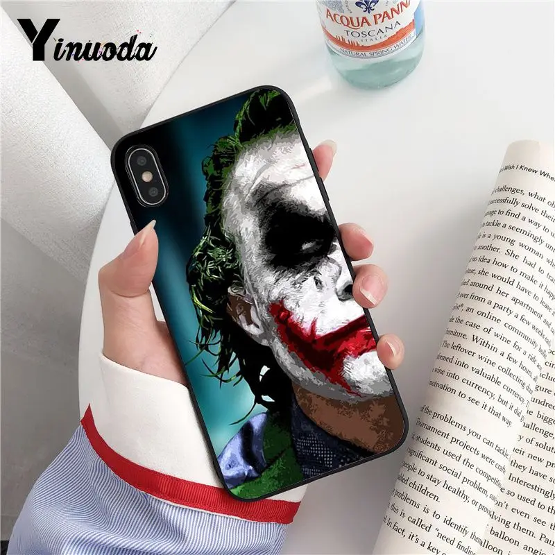 Yinuoda Бэтмен Темный рыцарь Джокер карта новое поступление черный чехол для телефона для iPhone 8 7 6 6S Plus X XS MAX 5 5S SE XR 10 Чехол