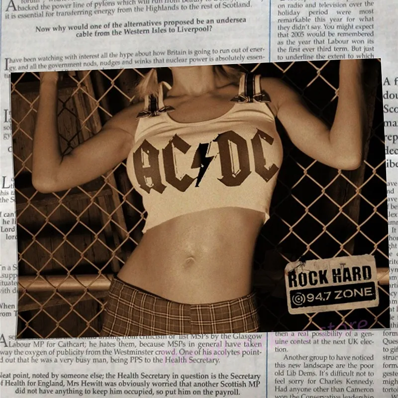 Плакат acdc. Австралийская/рок-группа ACDC/Malcolm/Angus. Крафт-бумага ВИНТАЖНЫЙ ПЛАКАТ винтажная Наклейка на стену/6001 - Цвет: 22