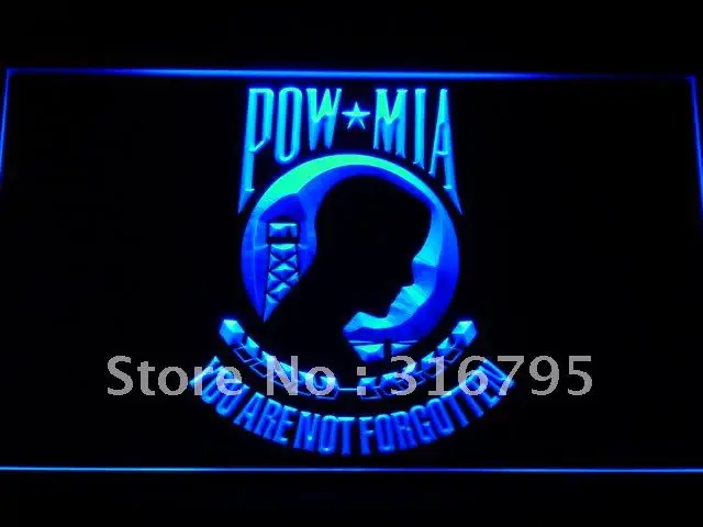 F144 POW MIA вы не забываете военные светодиодсветодиодный неоновые световые знаки |