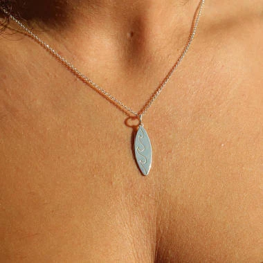 Ожерелье для серфинга для женщин Изящная подвеска I Love Surfer Jewelry