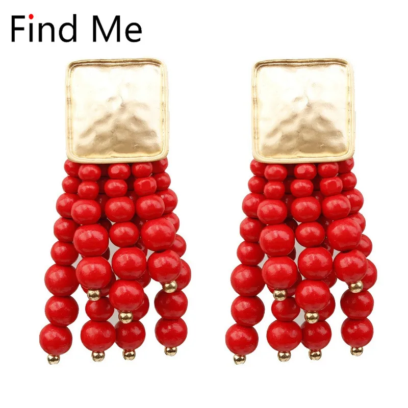 Женские Многослойные висячие серьги Find Me длинные с кисточками в стиле бохо 2019 |