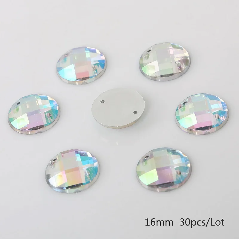 16mm 30pcs 100 шт. размер на выбор 8-20 мм жемчужные свадебные алмазные пуговицы фактор розетки Стразы Кнопки DIY аксессуары для волос декоративные пуговицы - Цвет: 16mm 30pcs