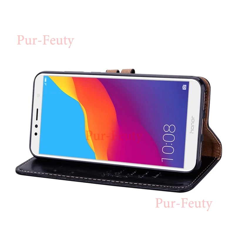 Cases For Huawei Honor 7C C7 AUM L41 5.7&quot Leather Lanyard Flip Accessory Cover for PRO LND-L29 5.99&quot Phone | Мобильные
