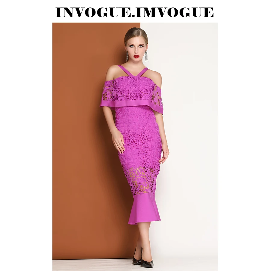 INVOGUE. Женское платье с v образным вырезом IMVOGUE однотонное цветочной вышивкой