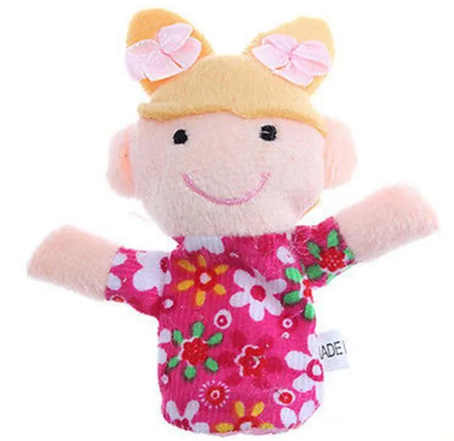 Actionbabei New Hot Sale 6pcs/Set Baby Kids Play Game People Family Members Educational Toy Hand Doll Finger Puppets Toys | Игрушки и