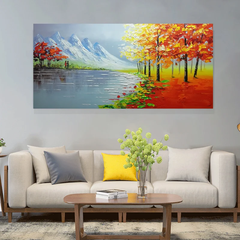 Палитра ножей Современный абстрактный пейзаж 3D декоративная живопись гостиная