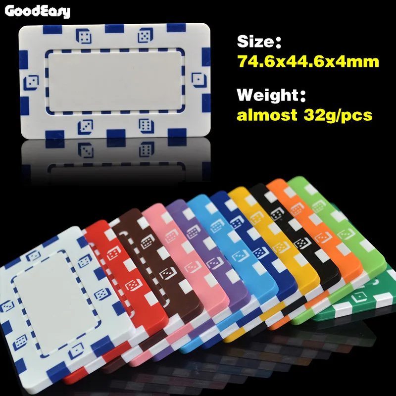 25 шт./лот ABS квадратные фишки Техасского покера набор металлических монет для