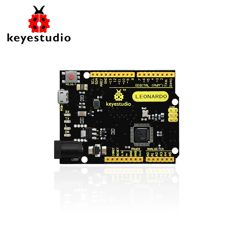 Keyestudio ATmega32U4 leonardo R3 макетная плата+ 1 м микро USB кабель для Arduino DIY проект