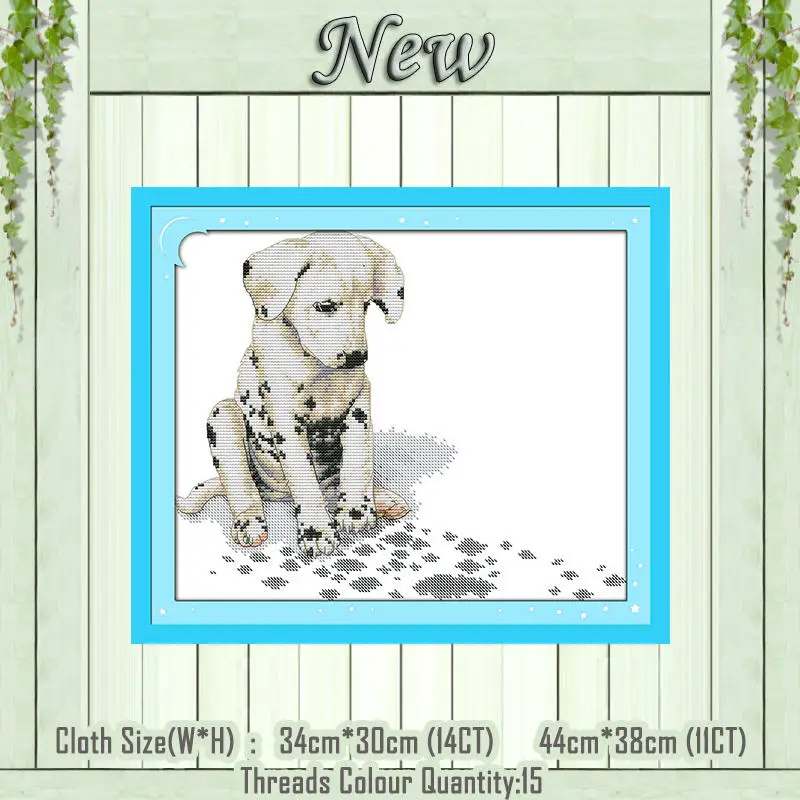 Dalmatians Далматинцы Хаски милая собака картина Счетный принт на холсте DMC 11CT 14CT наборы DIY вышивка крестиком наборы для рукоделия - Цвет: Dalmatians