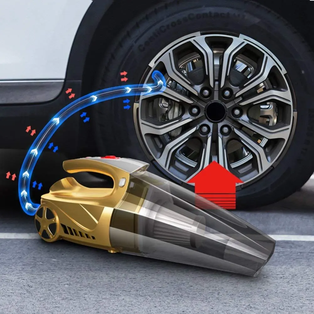DC12V влажный сухой портативный 4 в 1 многофункциональный автомобильный пылесос Hepa