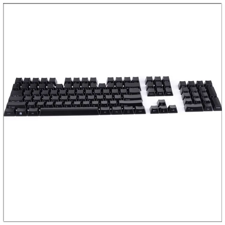 Набор брелоков с передней/боковой печатью, с подсветкой, Cherry MX, брелоки с брелоком, съемник для бескорпусной механической игровой клавиатуры 87/104, черный цвет