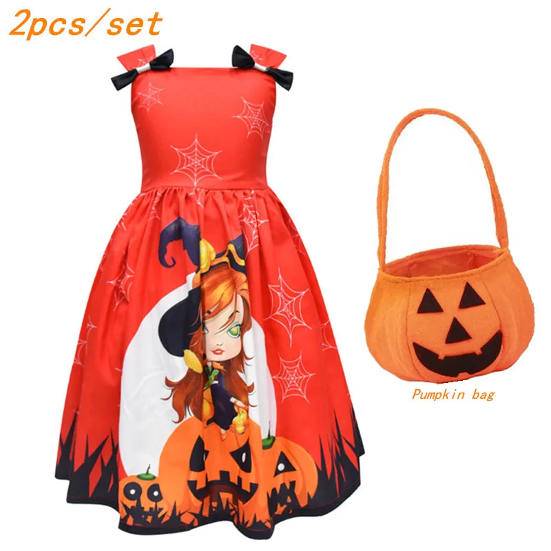 Vampirina/костюм для девочек Платье Хэллоуина Детское платье с тыквой vestidos