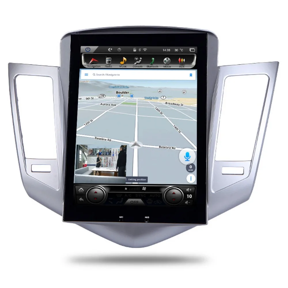 10," вертикальный экран 1024*768 Android автомобильный DVD gps навигатор радио плеер для Chevrolet Cruze 2008-2012 ram 2 Гб четырехъядерный