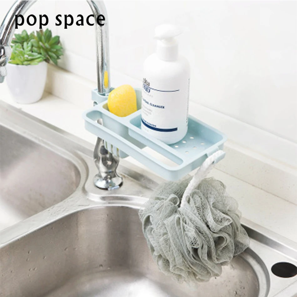 Pop пространство раковиной висит хранения Слив Стойки кран клип Кухня Организатор