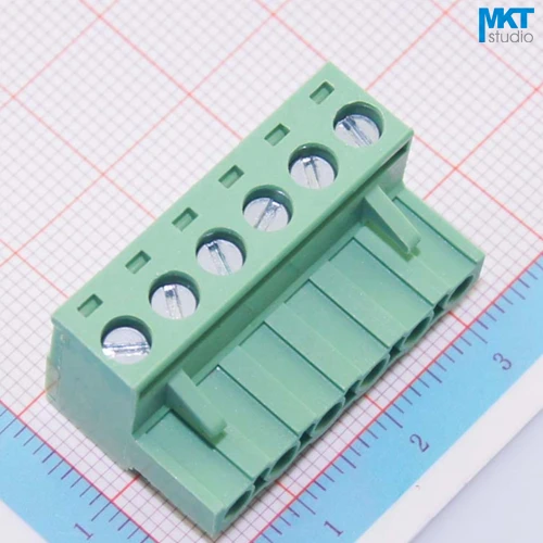10 шт. 6P 5 08 мм Шаг правый угол женский PCB электрический винт провода клеммный блок