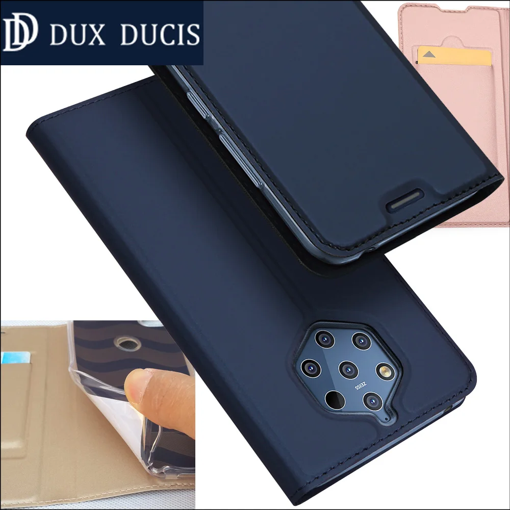 Оригинальный DUX DUCIS чехол для Nokia 9 PureView Книга Флип кожаный бумажник Coque