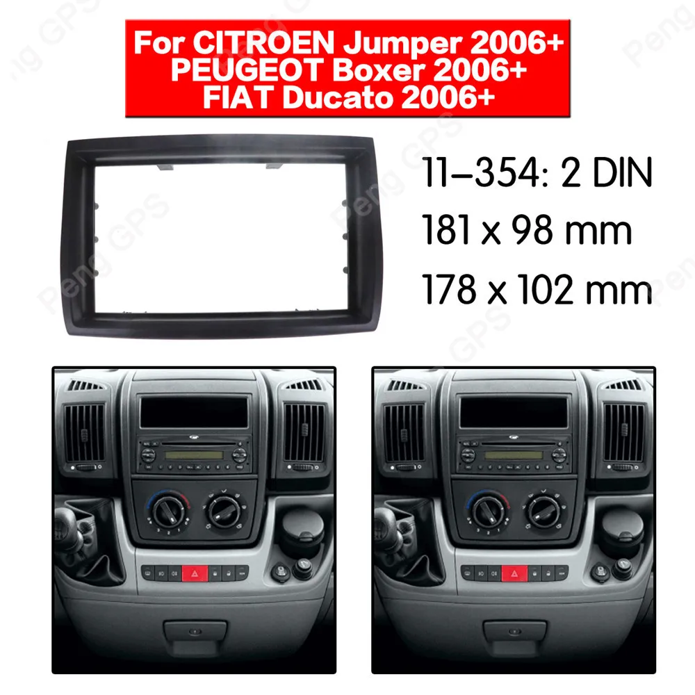 Адаптер для установки автомагнитолы 2 DIN стерео Citroen Jumper PEUGEOT Boxer FIAT Ducato frame Audio Fascias |