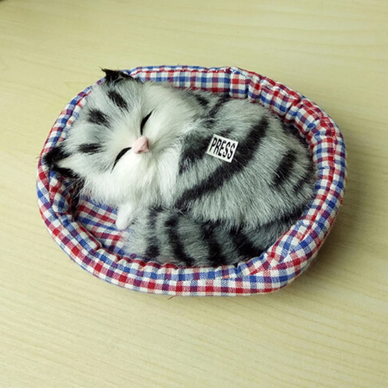 2018 Дизайн Kawaii Имитационные издающие звук спящего котенка плюшевая игрушка с
