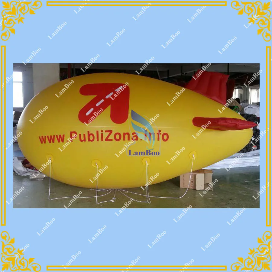 4 м/13 футов длинные желтые надувные красные ласты воздушный корабль Blimp Zeppelin с