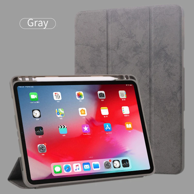 GOOJODOQ Funda для iPad Pro 11 чехол с держателем-карандашом Поддержка беспроводной зарядки для Apple Pencil 2 для iPad Pro 11 чехол