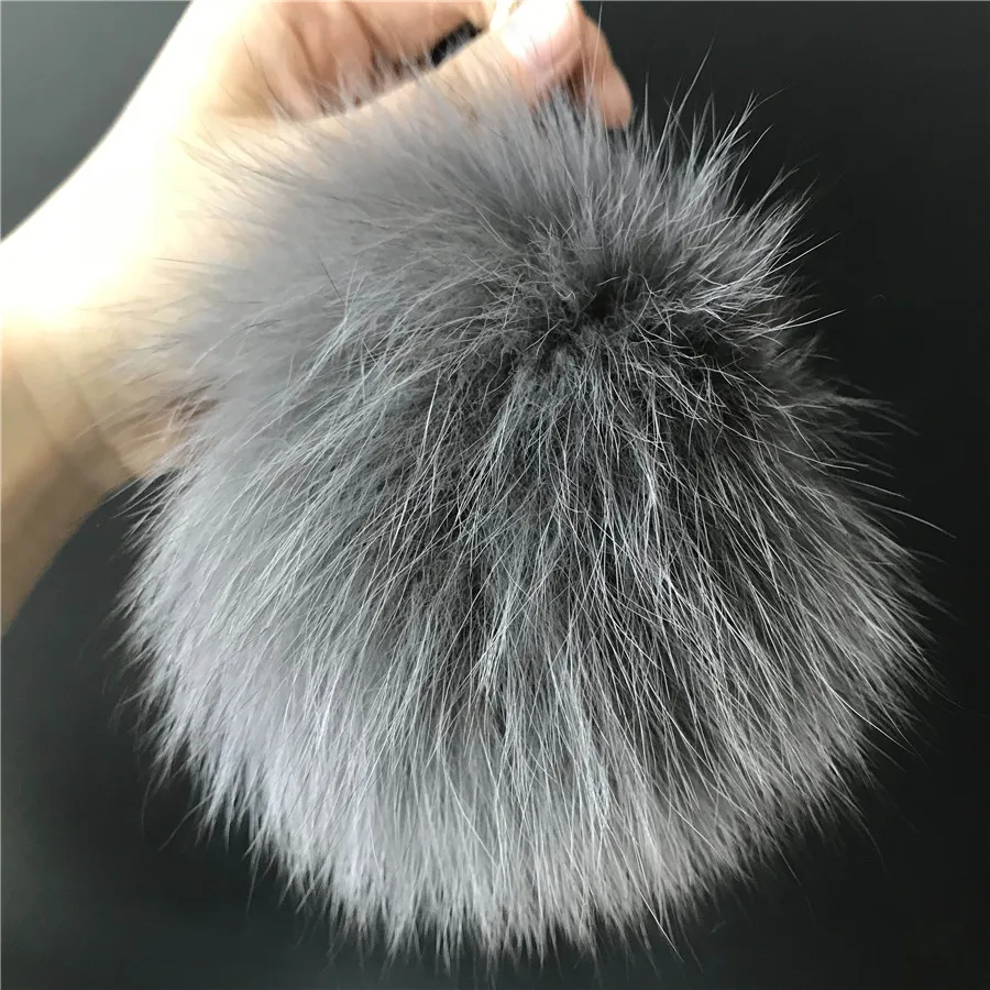 Magicfur темно серый Настоящий Лисий мех норки Помпон сова кукла модный брелок