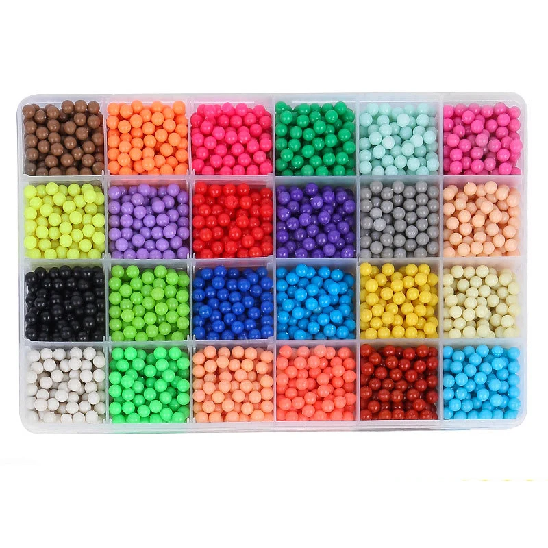 Водяные бусины 24 цвета игрушки Perler Pegboard набор предохранитель головоломки воды Beadbond Развивающие DIY игрушки для детей новые