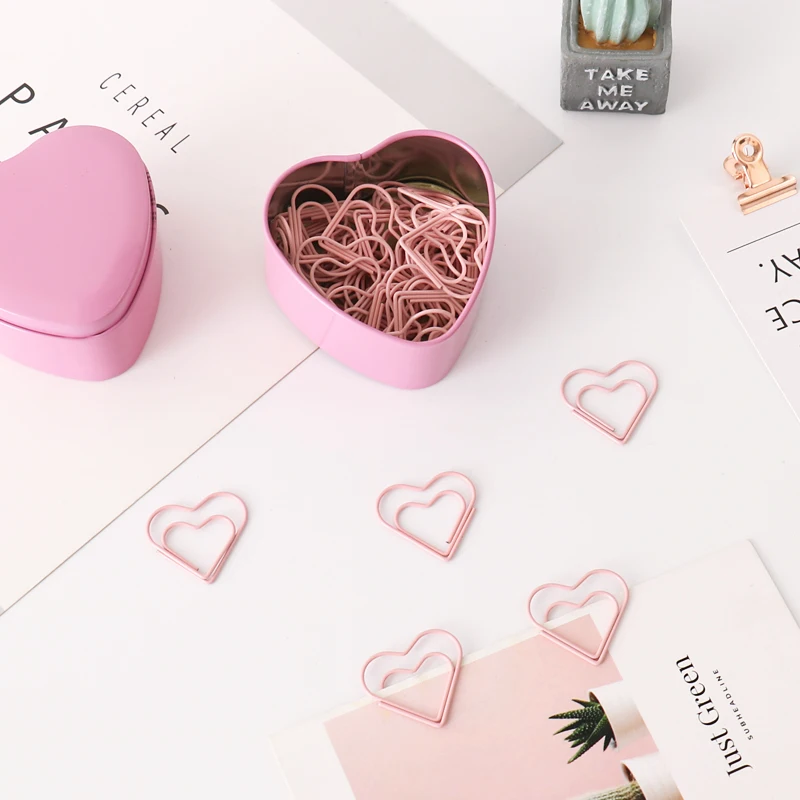 Пачка Розовый push pin бумажный зажим Kawaii канцелярские принадлежности прозрачные
