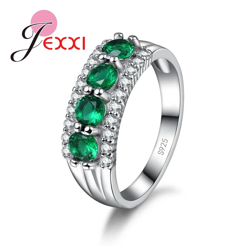Женское кольцо из серебра 925 пробы с круглым кубическим цирконием|925 sterling silver