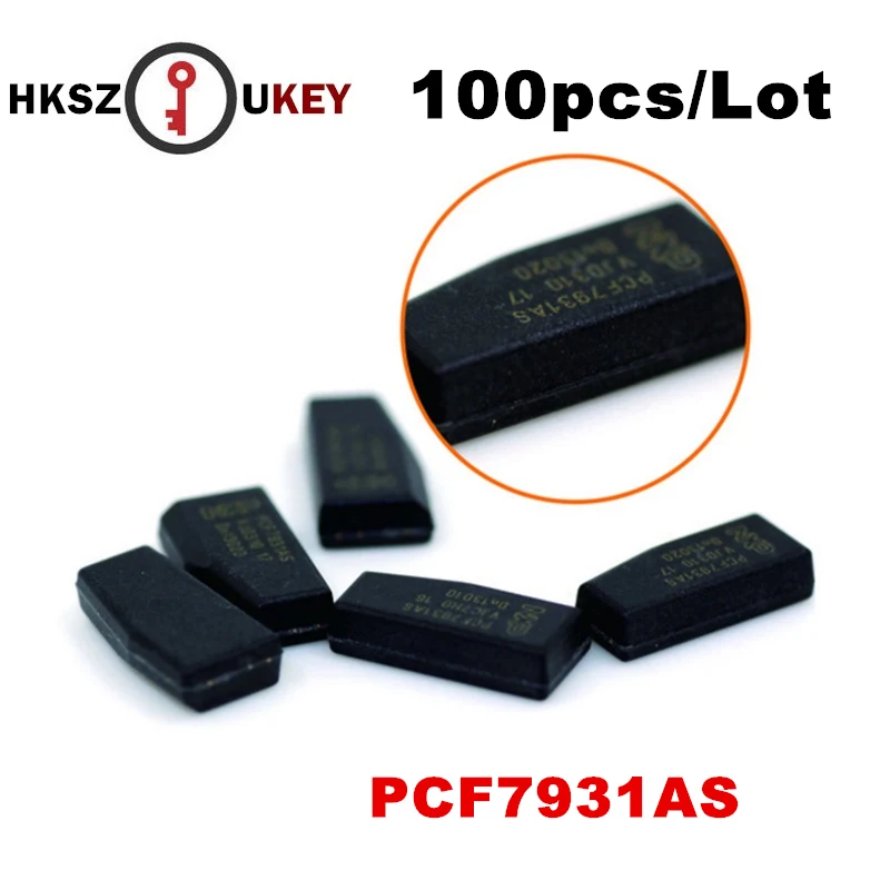 HKSZUKEY X100 шт Бесплатная доставка транспондер ключ тег PCF7931AS капсула для