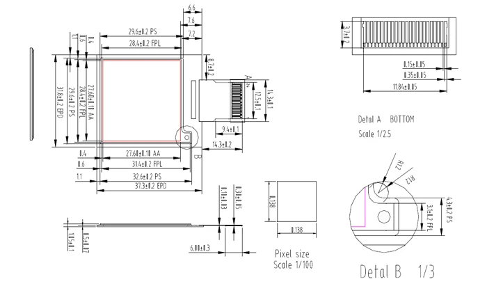 1,54 дюймов HD 200*200 Красный E-ink экран E чернильный модуль 184 dpi Электрический бумажный тег экран SPI Eink GDEW0154Z04