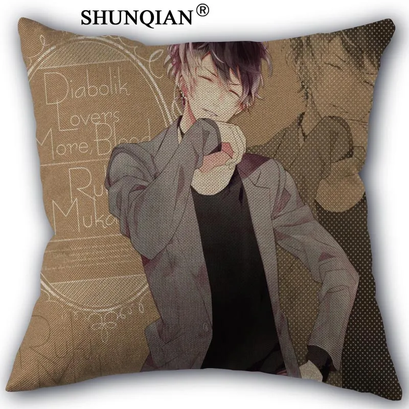 Pillow Cover Diabolik lovers хлопковая льняная Наволочка на заказ домашние текстильные украшения с одной стороны наволочки размером 45*45 см - Цвет: Pillow Cover