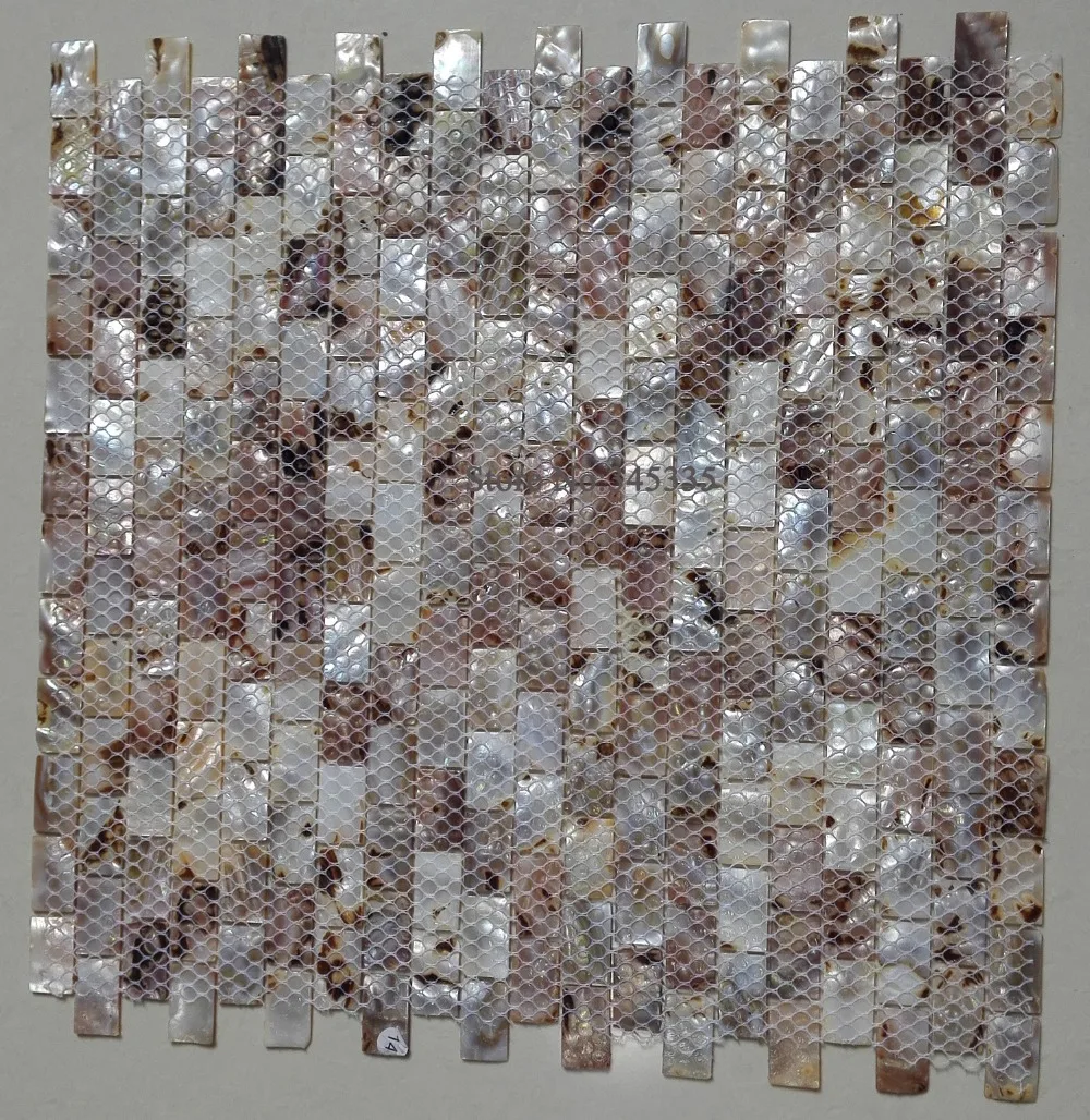 Натуральная красочная кирпичная ракушка мозаичная плитка перламутровая