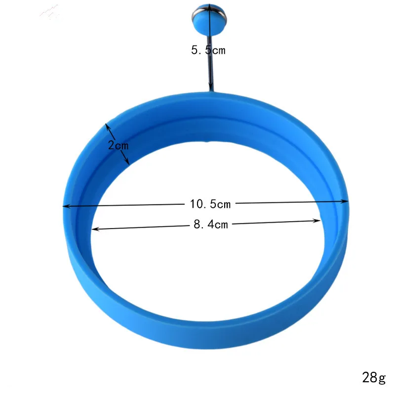 round shape 5 стилей блинница жареное яйцо форма силиконовые формы антипригарное простое управление блинница омлет круглая форма - Цвет: round shape