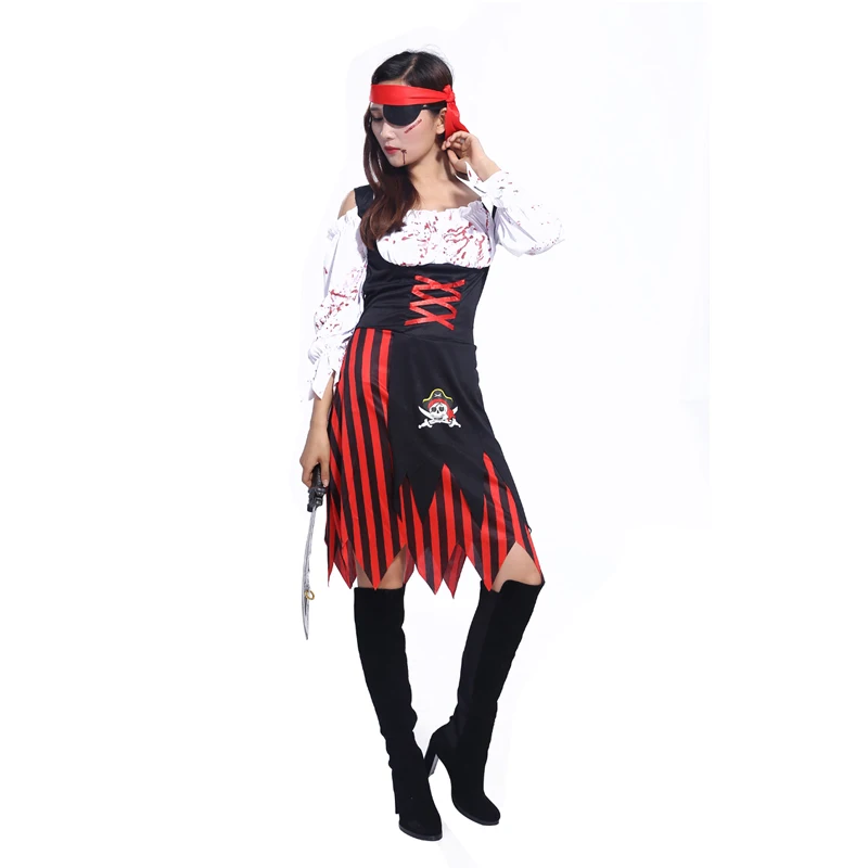 2016 костюм на Хэллоуин маскарадный Карибские Пираты Карибского моря Женский