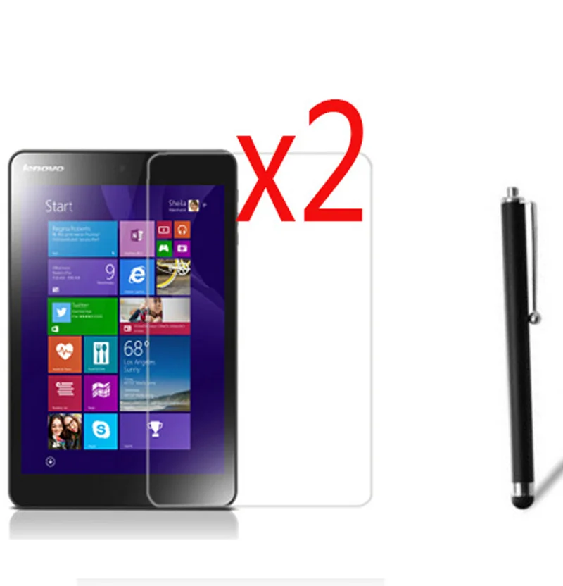 3в1 2x прозрачная защитная пленка для ЖК экрана + 1x Стилус планшета Lenovo Miix3 830 Miix 3 ZTH 7
