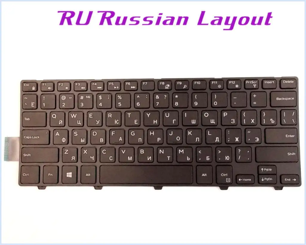 Русская раскладка клавиатуры для ноутбука Dell Inspiron 14-5000 серии 5447 5448 5458/ноутбук без