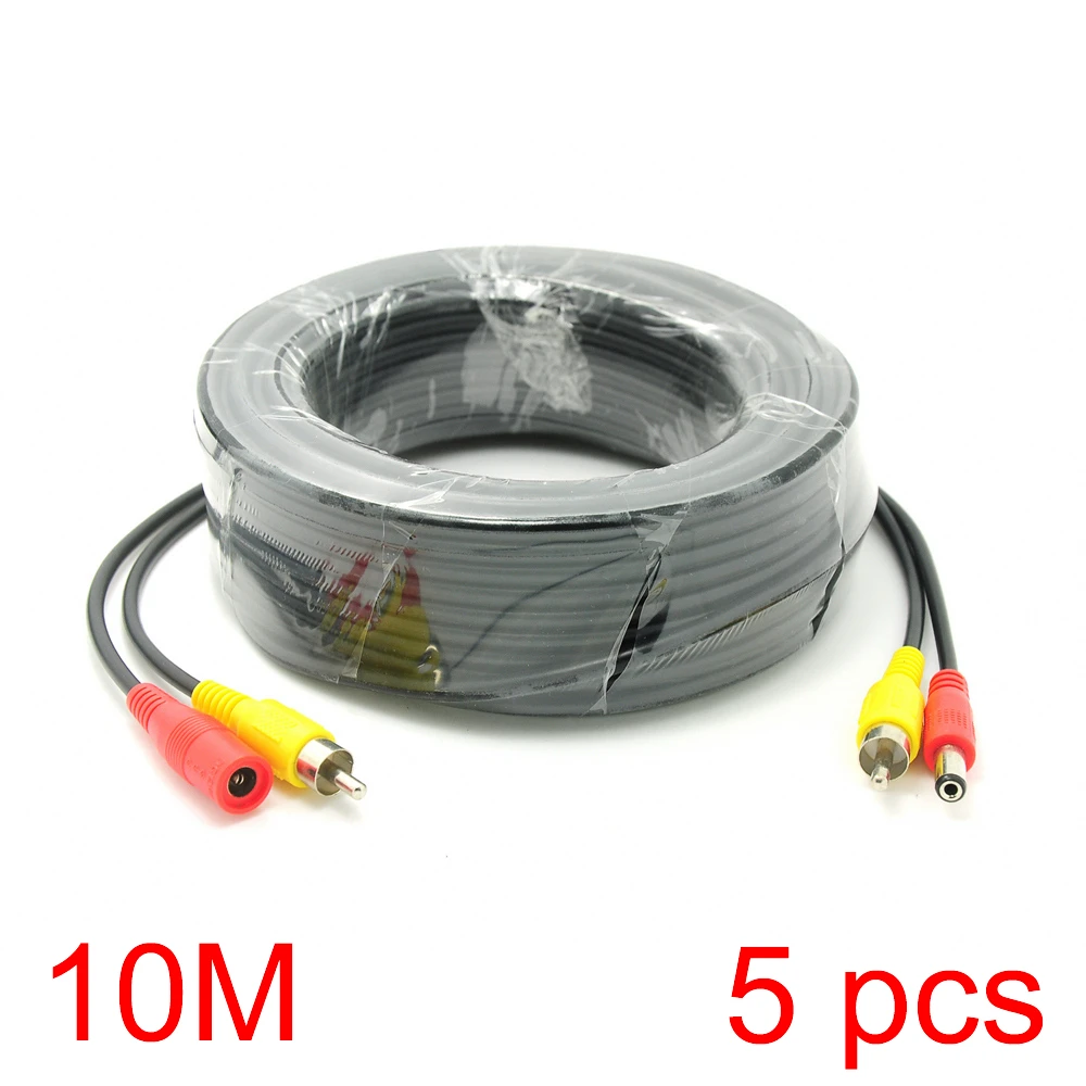5x 10M/32FT RCA DC Connector Power Audio Video Cable For CCTV Camera Security | Безопасность и защита