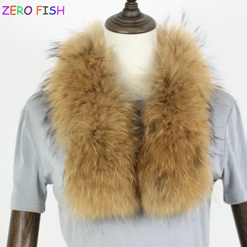 85 см зимний воротник с капюшоном из натурального меха енота высококачественное