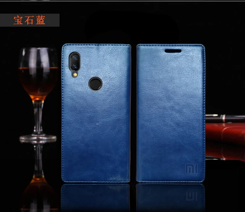 Чехол для Xiaomi Redmi Note 7, роскошный чехол-книжка из натуральной кожи для Xiaomi Redmi Note 7 Pro, Магнитный чехол-кошелек для Redmi Note 7