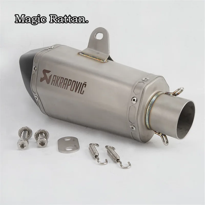 Универсальный мотоцикл Нержавеющая сталь и углерода Волокно выхлопной конец
