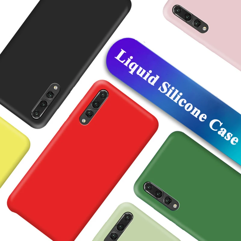 Официальный Стиль жидкостный мягкий силиконовый кожаный чехол для huawei P20 P30 Pro