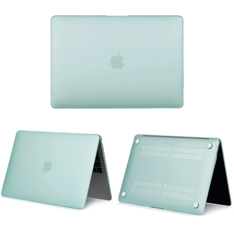 Matte Green Чехол для ноутбука Sanmubaba для Macbook Air Pro retina 11 12 13 15 дюймов с сенсорной панелью для mac book 13,3 15,4 Кристальный/матовый жесткий чехол - Цвет: Matte Green