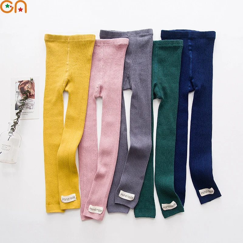 Осенне зимние новые детские хлопковые леггинсы для мальчиков и девочек модные