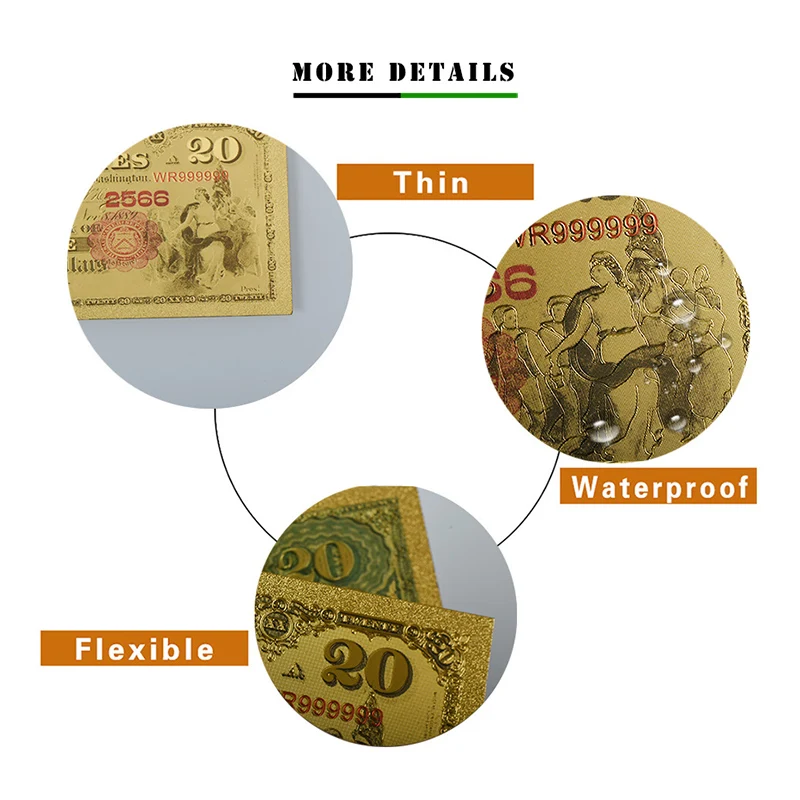 WR американская цветная Золотая банкнота 1875 год декоративные товары для дома 50