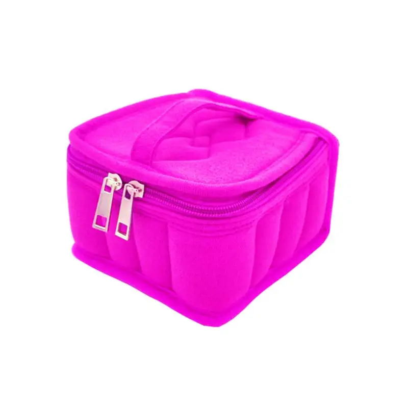 Hot Pink Переносная сумка для хранения эфирных масел, 9 бутылок, 15 мл, чехол-держатель для путешествий, органайзер для лака для ногтей, коробка для хранения, контейнер, шкатулка - Цвет: Hot Pink
