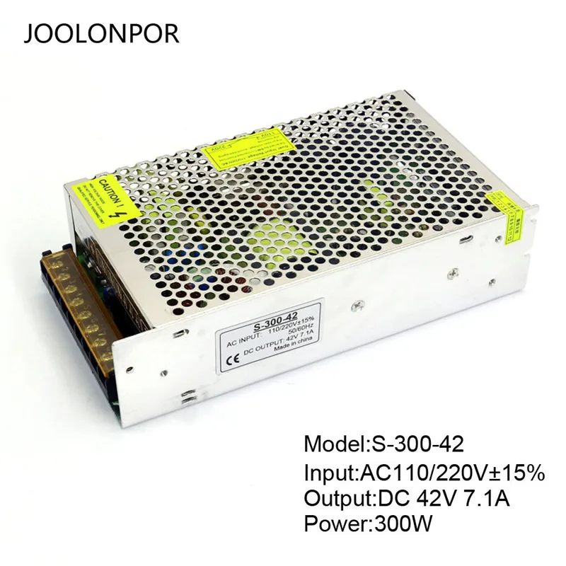 42V 7.1A 300W Импульсный источник питания переменного тока 110 В 220 В в постоянный ток 36 в 40 в 42 в 5A 6A 7A 200 Вт 250 Вт 300 Вт регулятор напряжения двигателя источник питания - Цвет: 42V 7.1A 300W