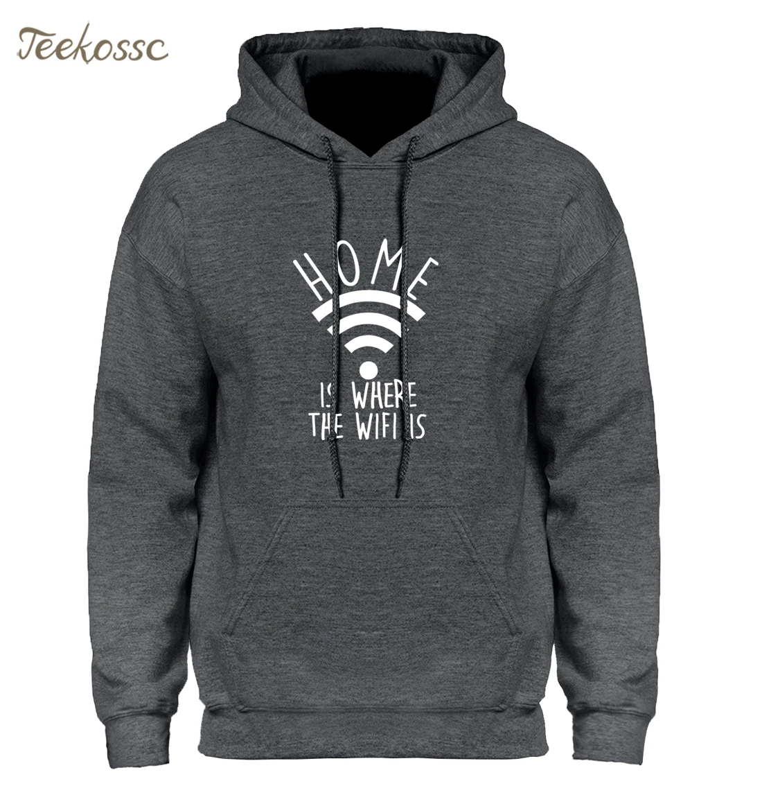 Мужская толстовка с капюшоном Home Is The Wi Fi забавные мужские толстовки сезон зима