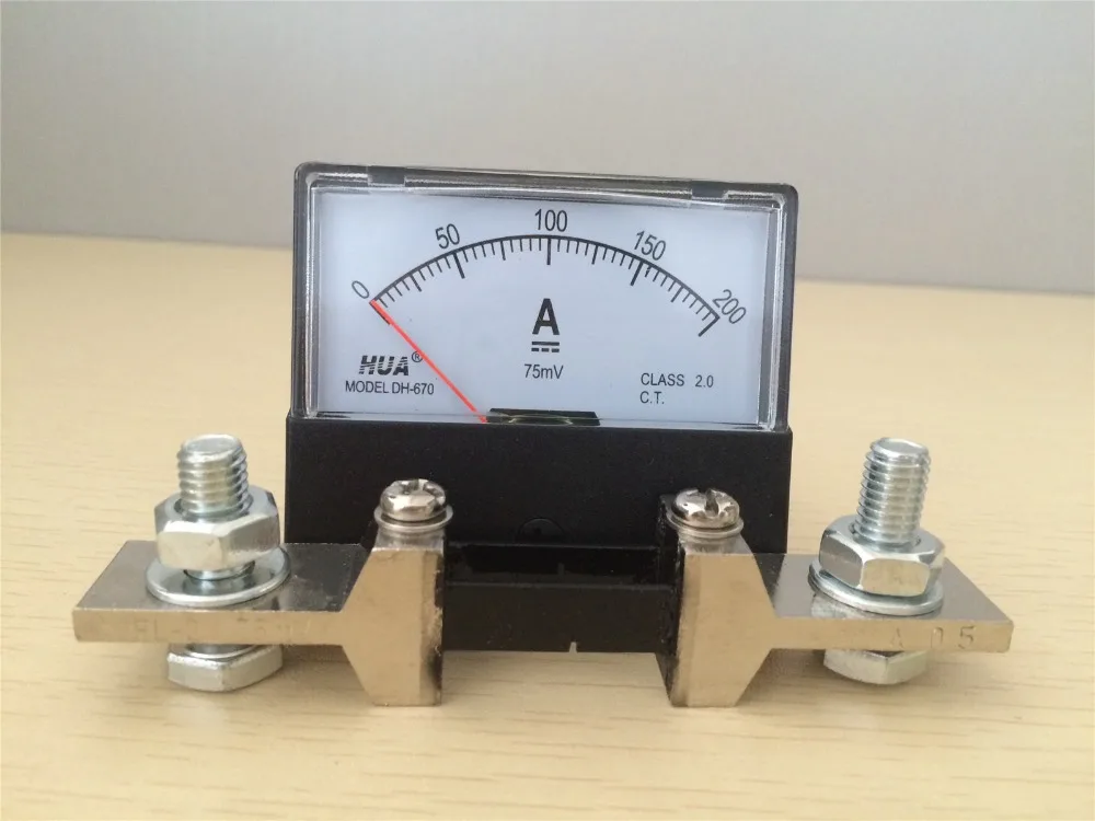 DH-670 30A 50A 100A 200A 500ADC с шунт аналоговая AMP Панель измеритель тока Амперметр