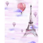 Фоны для фотосъемки на заказ с Эйфелевой башней, воздушными шарами и акварелью, фоны для рисования на заказ для фотостудии
