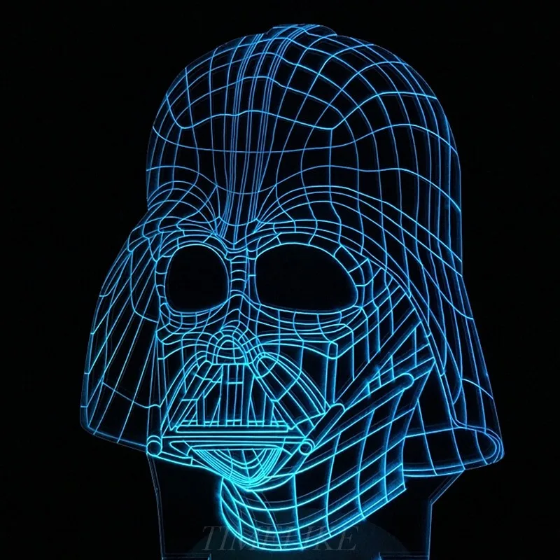 7 цветов светодиодный ночник лампада Дарт Вейдер Star Wars 3D Tocco di Luce usb света да tavolo